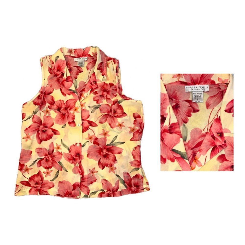 Morgan Taylor Intimates VINTAGE Floral 2-Piece Pajama Short Set‎ - Size M - Picture 2 of 2